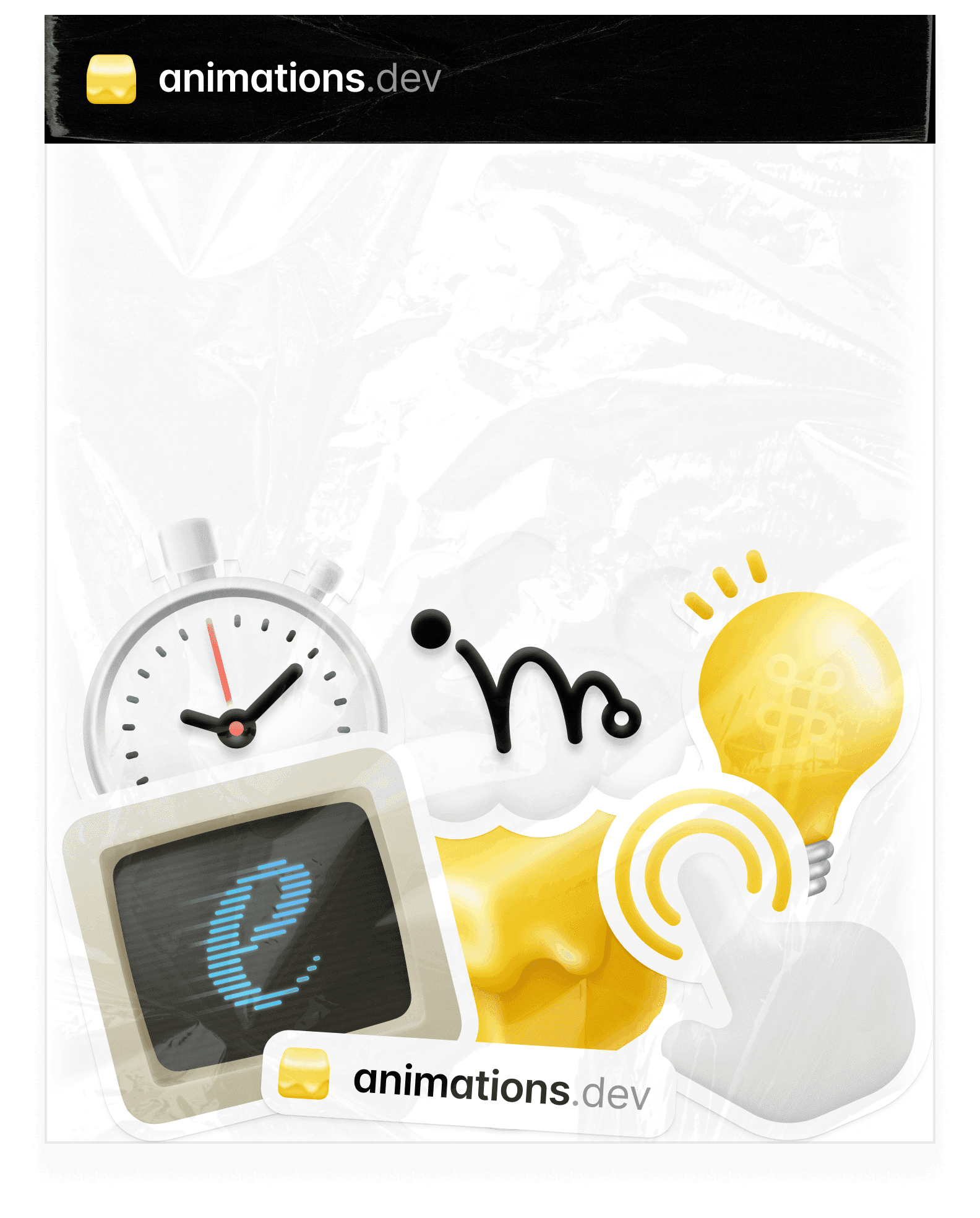 The sticker pack of the course.